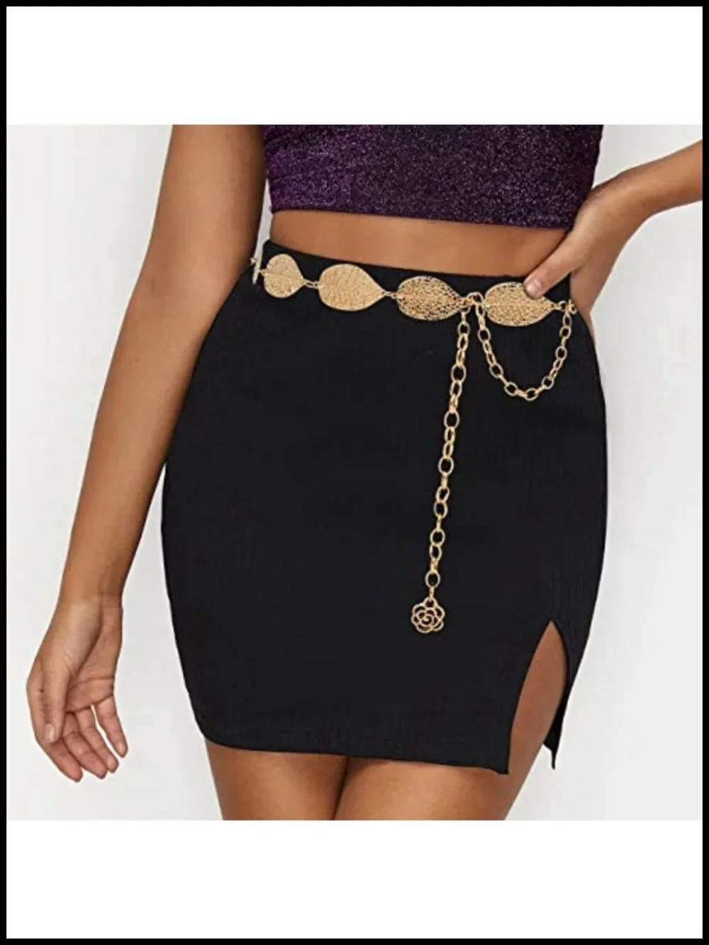 Metal Waist Chain Body Jewelry Link Belt for Women